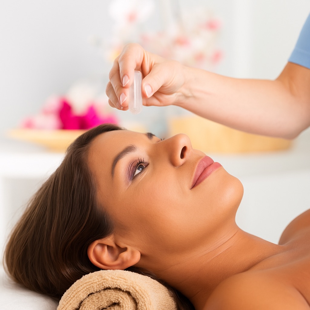 Image illustrant la litho-réflexologie faciale